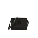 Faux Leather Shoulder Bag - Black