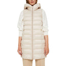 Long Quilted Gilet - Cream Beige