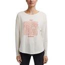Long Sleeve Front Print T-Shirt - Offwhite