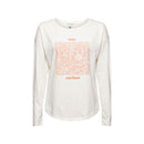 Long Sleeve Front Print T-Shirt - Offwhite