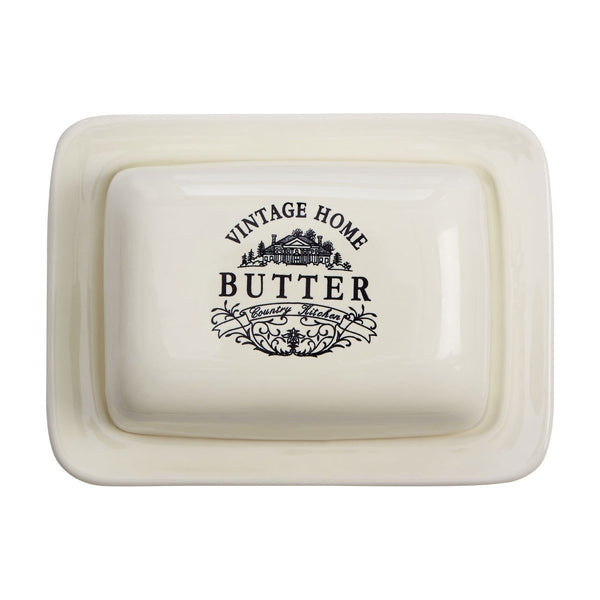 Vintage Home Butter Dish Cream