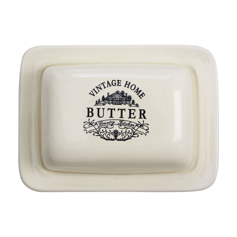 Vintage Home Butter Dish Cream
