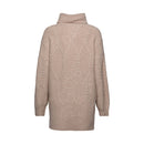 Roll Neck Cable Polo Neck - Sand