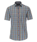 Short Sleeve Check Shirt - Light Blue