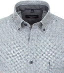 Button Down Print Shirt - Light Blue