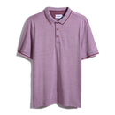 Larry Birdseye Tipped Polo - Deco Rose