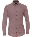 Long Sleeve Body Fit Print Shirt - Orange
