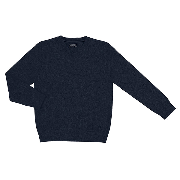 Basic Cotton V Neck - Navy