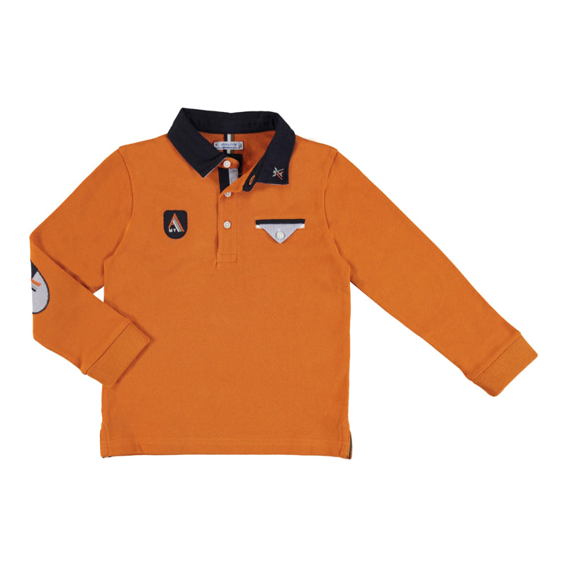 Long Sleeve Rugby Polo - Cheddar