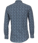 Long Sleeve Print Shirt - Light Blue