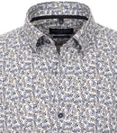 Long Sleeve Print Shirt - Light Blue