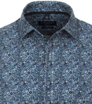 Long Sleeve Print Shirt - Light Blue