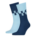 Mirrored Logo 2 Pack Sock - Blue Combo