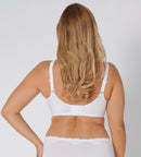 Doreen + Cotton Non Wired Bra - White