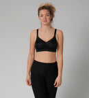 Non Wired Workout Sports Bra - Black