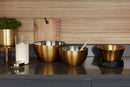 MasterClass Stainless Steel Brass Finish 24cm Mixing Bowl