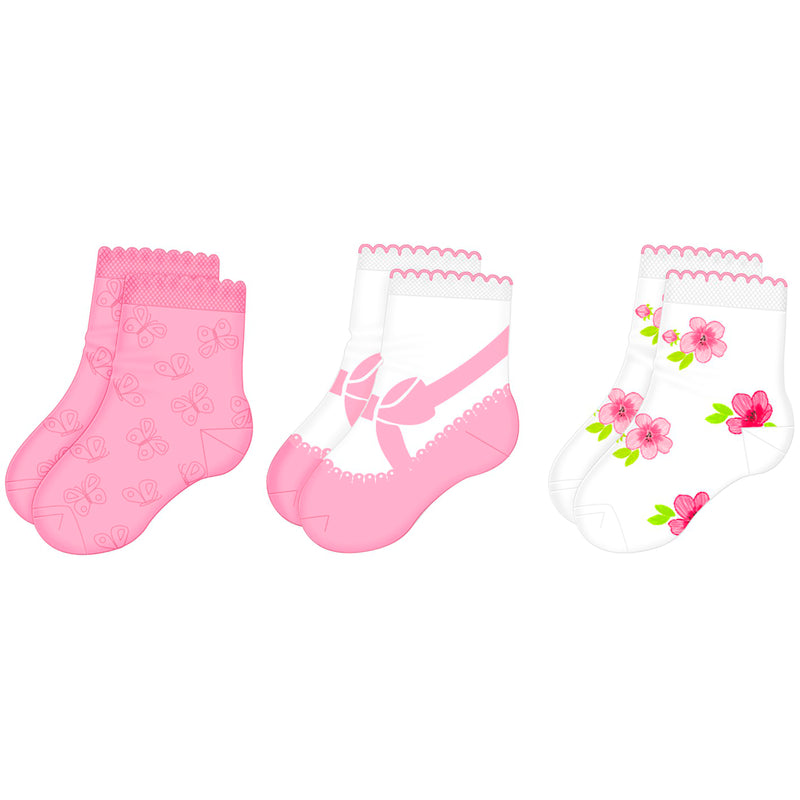 Set 3 Socks - Poppy