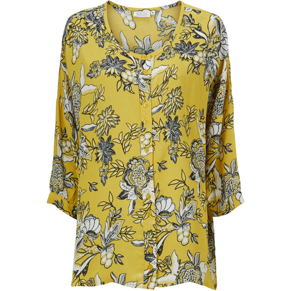 Masai Impi Round Neck Blouse - Oil Yellow