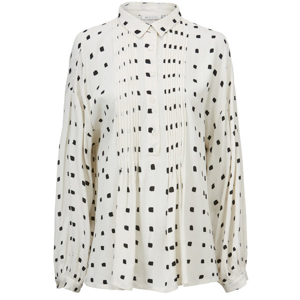 Badisso Print Blouse - Whitecap