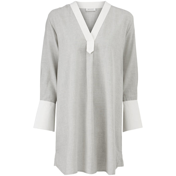 Genetta Long Sleeve Tunic - Medium Grey Melange