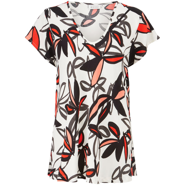 Kallo Wing Sleeve Top - Valient Poppy