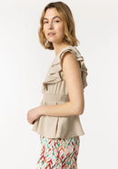 Finesse Short Sleeve Blouse - Birch