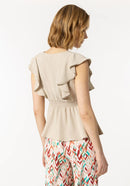 Finesse Short Sleeve Blouse - Birch