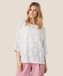 Becca 3/4 Sleeve Top - White