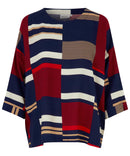 Becca 3/4 Sleeve Blouse - Maritime Blue