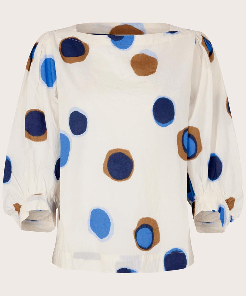 Dyllis 3/4 Sleeve Blouse - Nebulas Blue