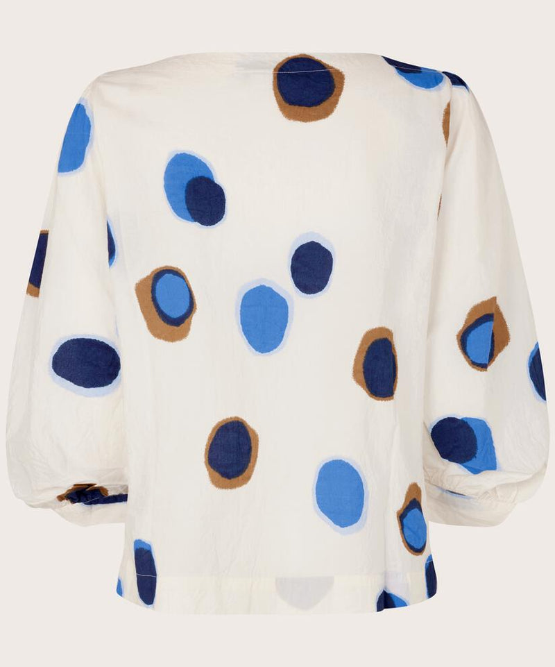 Dyllis 3/4 Sleeve Blouse - Nebulas Blue