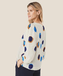 Dyllis 3/4 Sleeve Blouse - Nebulas Blue