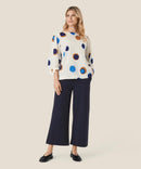 Dyllis 3/4 Sleeve Blouse - Nebulas Blue