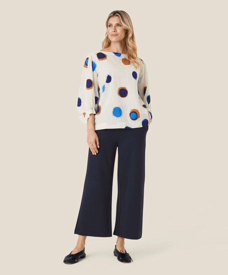 Dyllis 3/4 Sleeve Blouse - Nebulas Blue