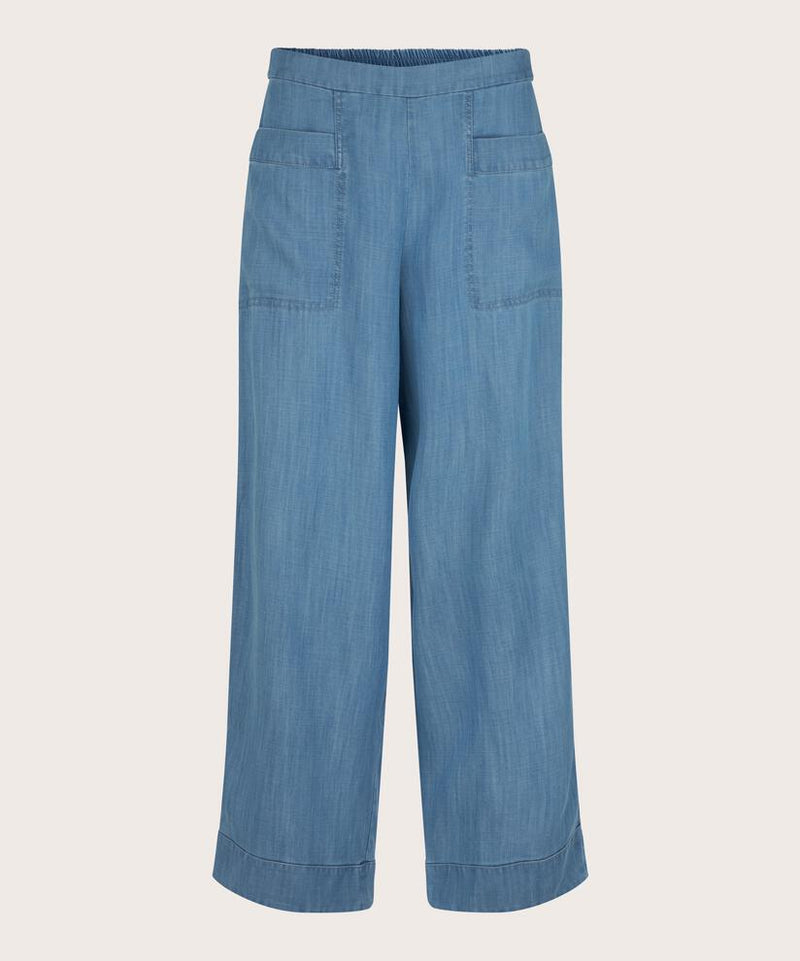 Priscala Wide Leg Trouser - Light Denim