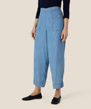 Priscala Wide Leg Trouser - Light Denim