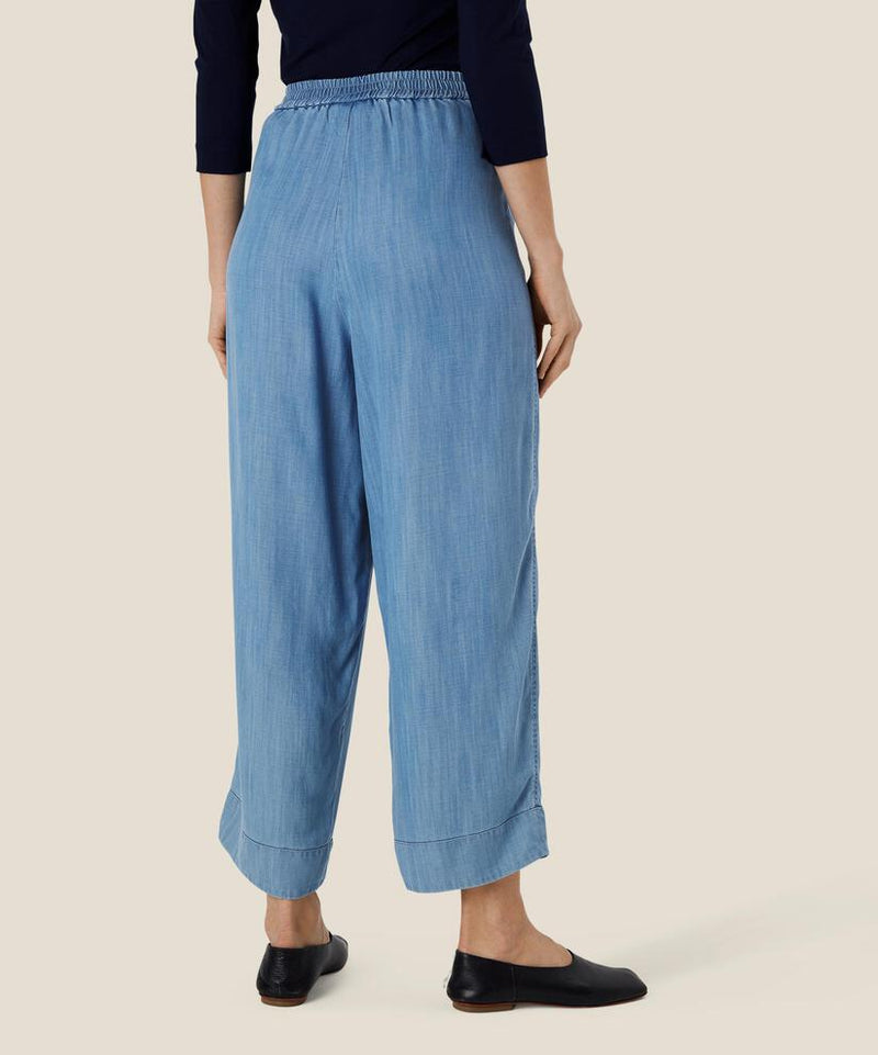 Priscala Wide Leg Trouser - Light Denim