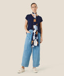 Priscala Wide Leg Trouser - Light Denim