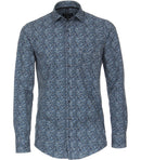 Long Sleeve Print Shirt - Light Blue