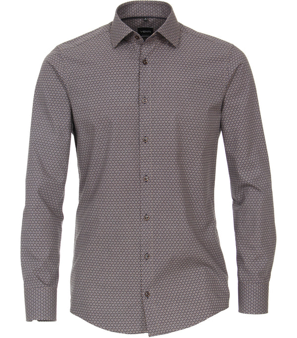 Long Sleeve Print Shirt - Blue