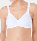 Modern Soft+ Cotton Non Wired Bra - White