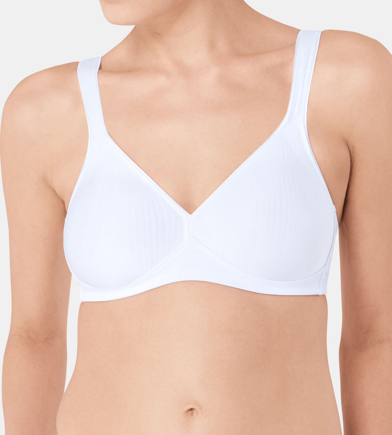 Modern Soft+ Cotton Non Wired Bra - White