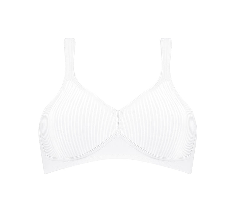 Modern Soft+ Cotton Non Wired Bra - White