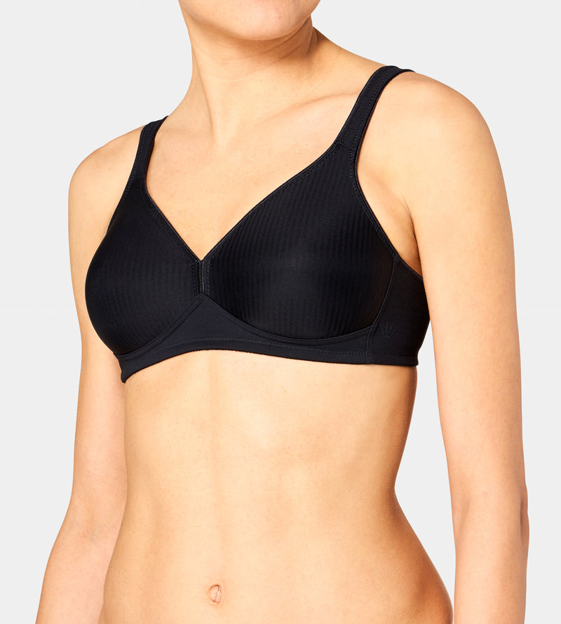 Modern Soft+ Cotton Non Wired Bra - Black