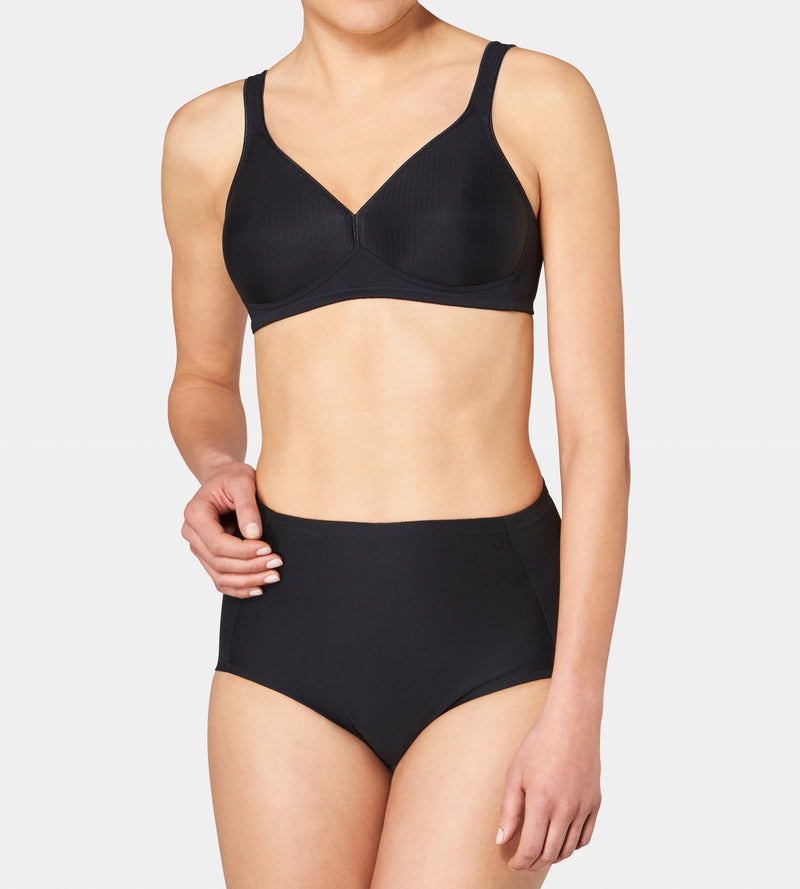 Modern Soft+ Cotton Non Wired Bra - Black