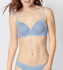 Body Make-Up Soft Touch Wired Padded Bra - Light Blue
