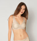 Zero Feel Print Bralette - Skin-light