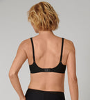 Modern Lace + Cotton Non-Wired Bra - Black