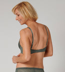 Aura Spotlight Underwired Half Cup Padded Bra - Smoky Green