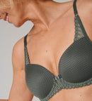 Aura Spotlight Underwired Half Cup Padded Bra - Smoky Green